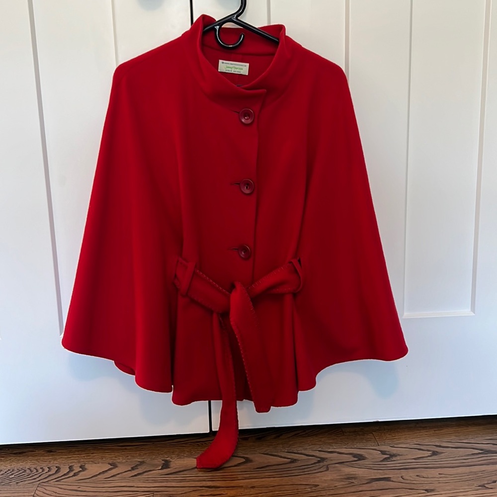 Jimmy Hourihan Cashmere/Wool blend cape with belt, never worn. One size fits all